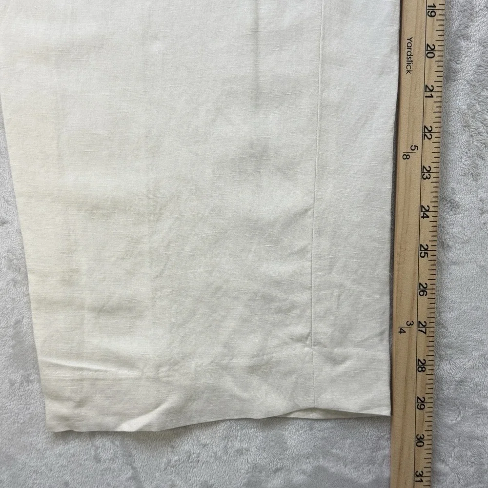 Polo Ralph Lauren Men's 36x30 Ivory Linen Silk Classic Fit Dress Pants